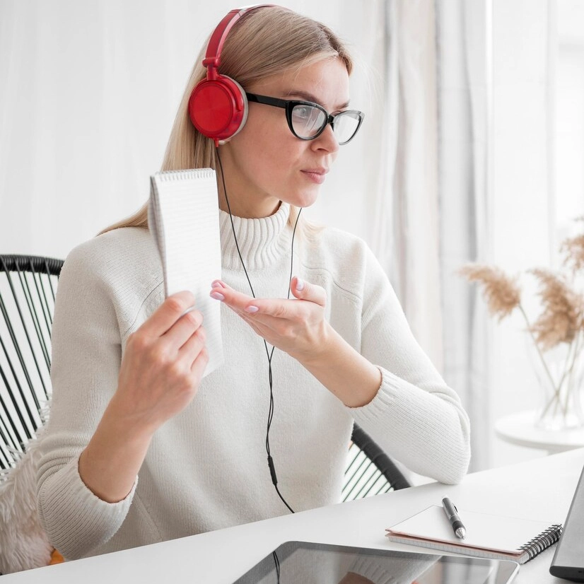 Illustration of AI technology creating a landing page for educational purposes with teachers and students depicted.